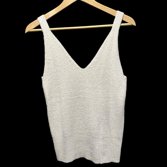 Joie NWT Cream Super Soft Ribbed Knit Tank Sweater Size Medium - Picture 1 of 12